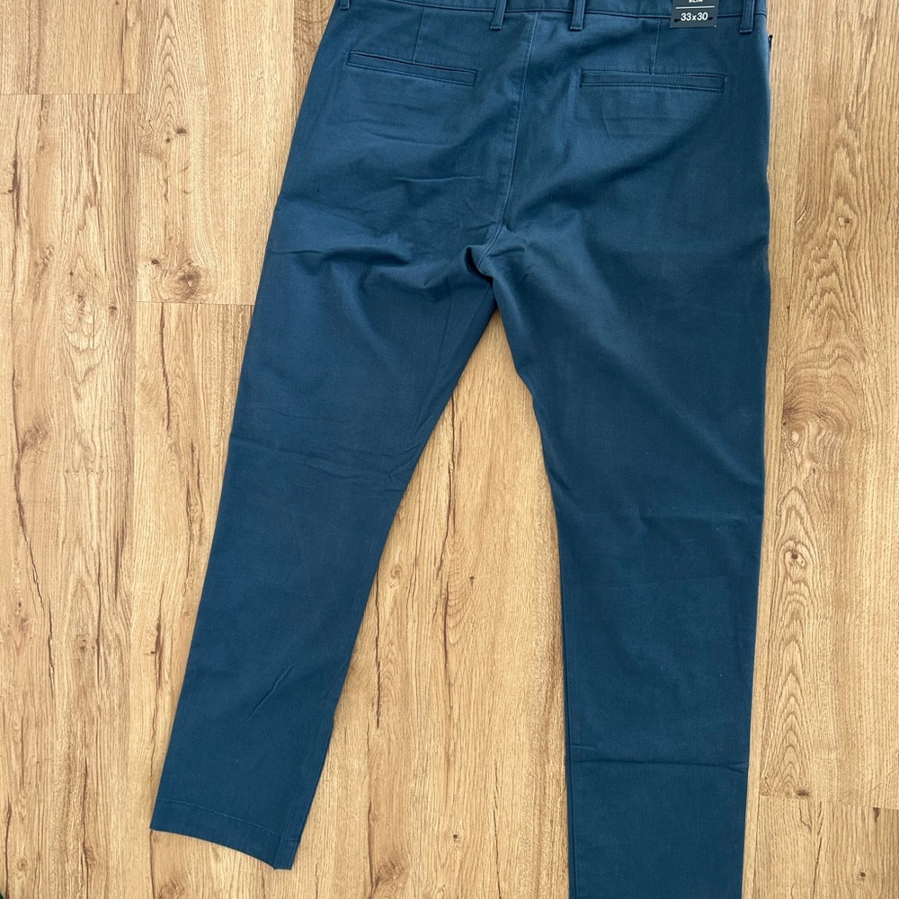 J. Crew Men's Dark Ash Blue Chinos Size 33x30 BRAND NEW - Picture 5 of 7